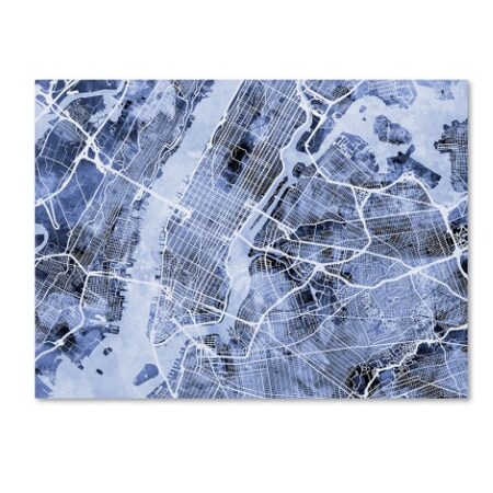 Michael Tompsett 'New York City Street Map B&W' Canvas Art,24x32
